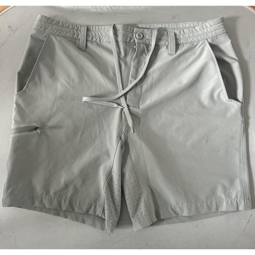 Gillz  Men's  Outdoor Fishing  Shorts Zip Pockets Heather Gray  Size 2XL